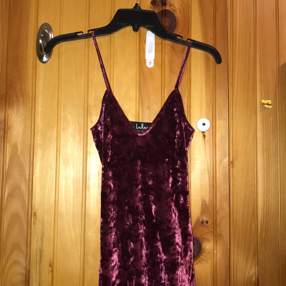 Lulus Dresses & Skirts - Lulus velvet long dress with slit